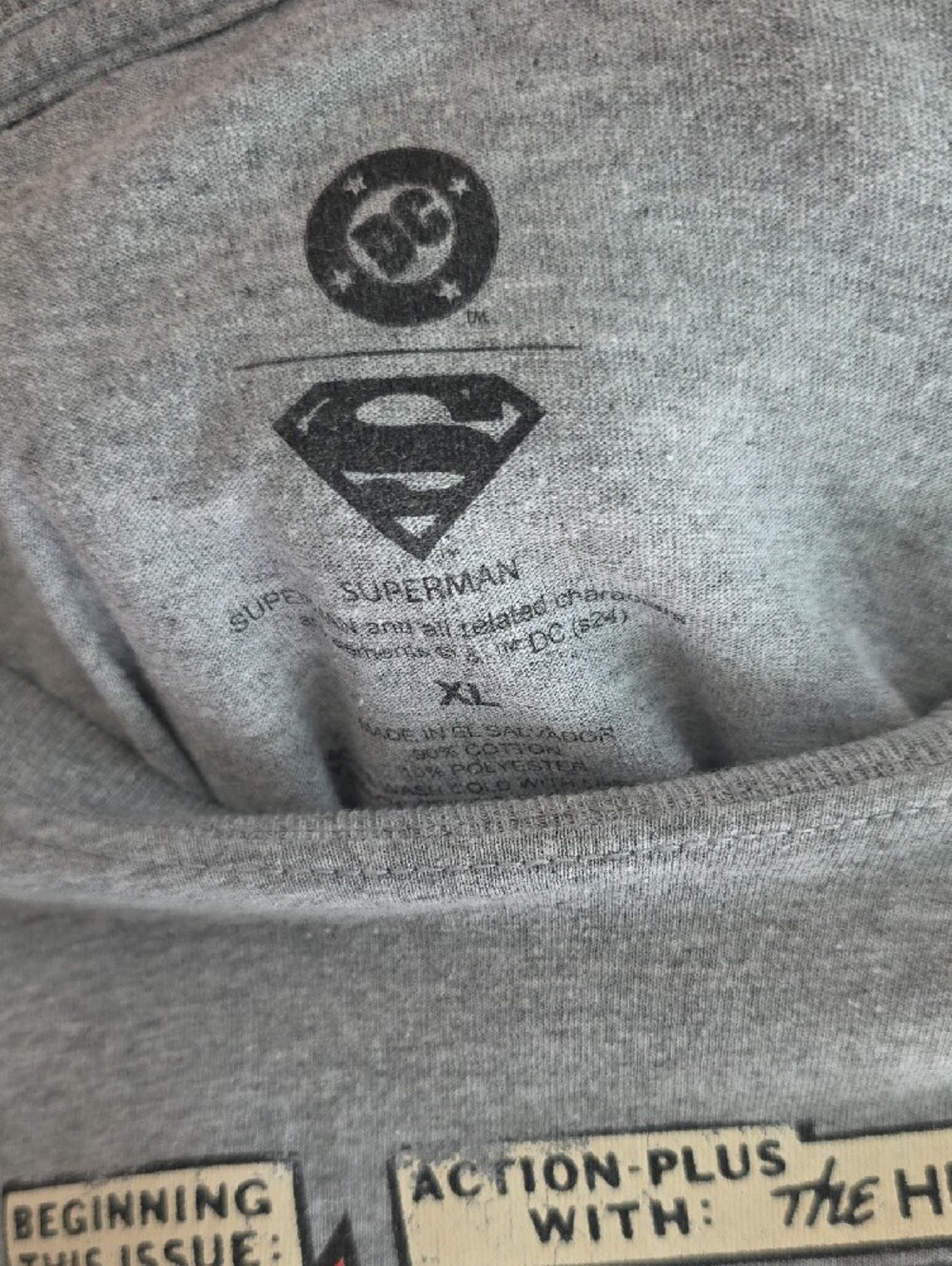 DC Superman Graphic Tee - Gray and Black - Picture 2 of 6